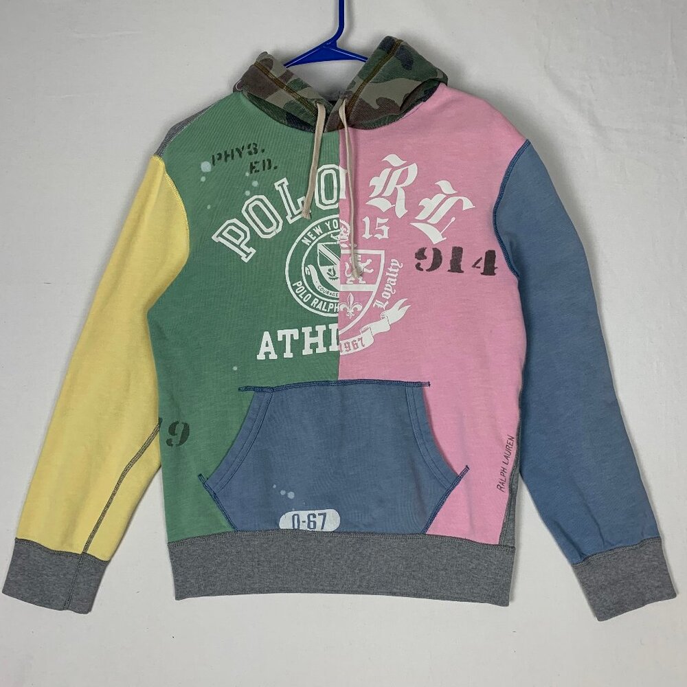 Polo Ralph Lauren Men's Patchwork Varsity Colorblock Hoodie Small